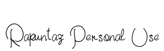 Rapuntaz Personal Use Font Image