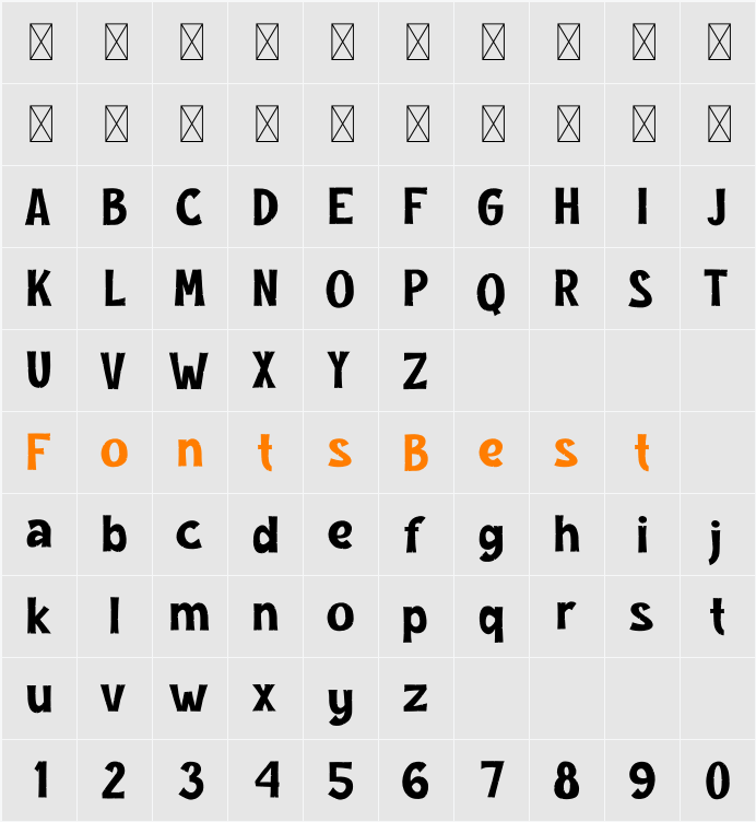 BAMBULO Character Map