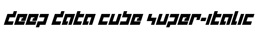 deep data cube super-italic Font Image