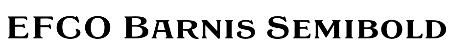EFCO Barnis Semibold Font Image