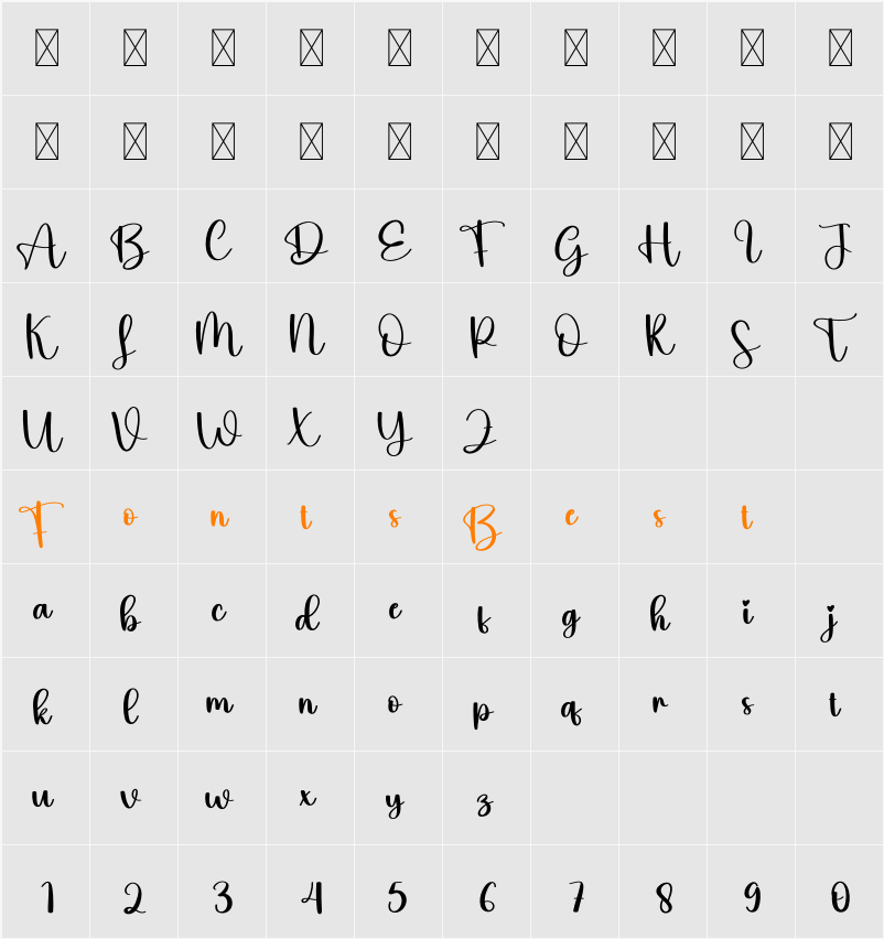 Airy Character Map