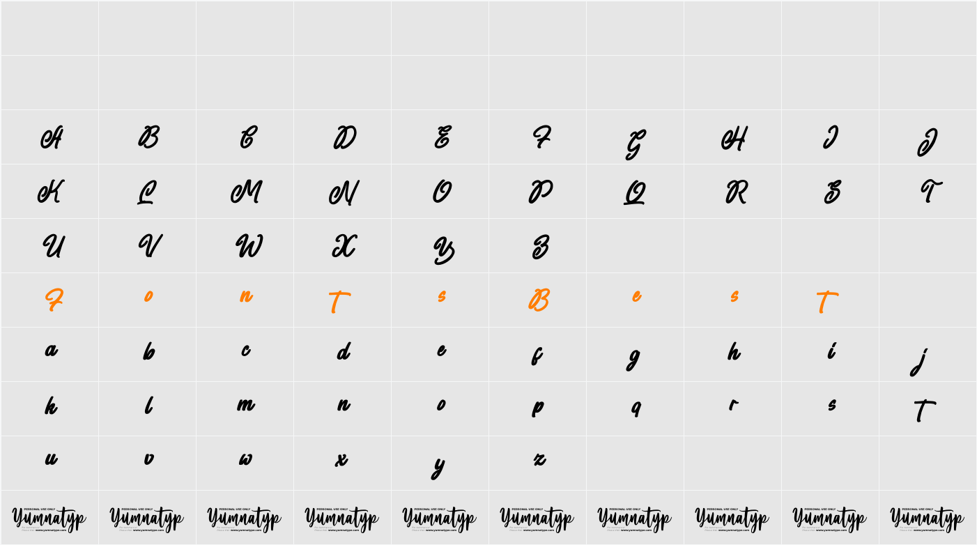 Cutaway Style Personal Use Character Map