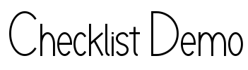 Checklist Demo Font Image