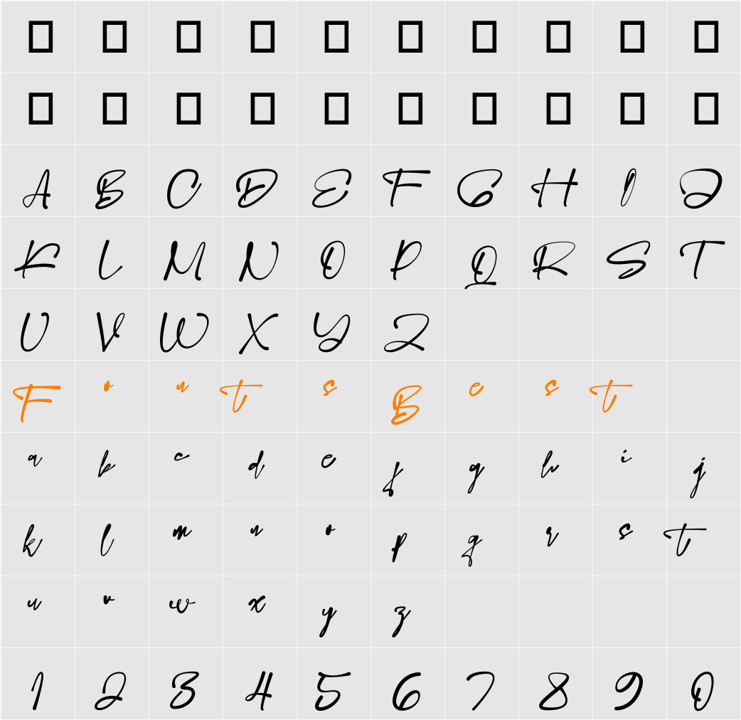 Gisan Character Map