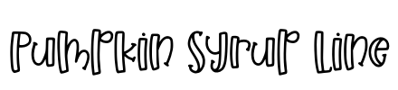 Pumpkin Syrup Line Font Image