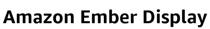 Amazon Ember Display Font Image