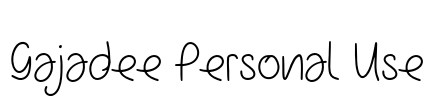 Gajadee Personal Use Font Image