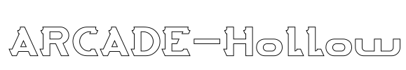 ARCADE-Hollow Font Image