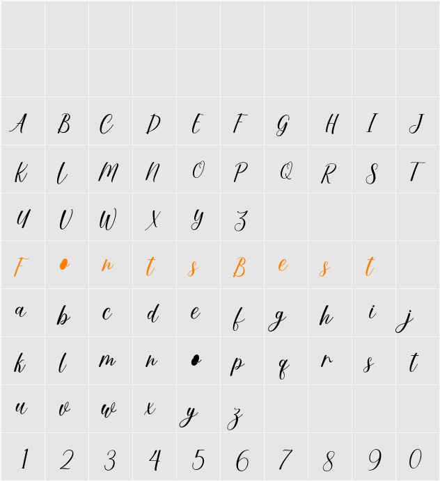 Mandat Character Map