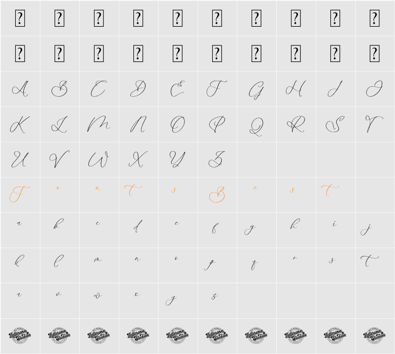 Bernyota Fallysha DEMO VERSION Character Map