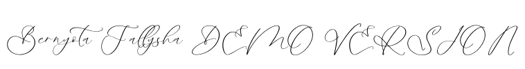 Bernyota Fallysha DEMO VERSION Font Image