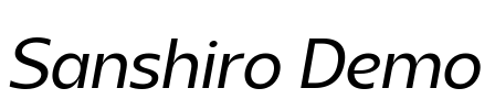 Sanshiro Demo Font Image