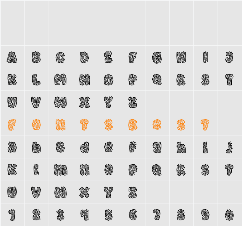 Super Chalk Character Map