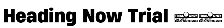 Heading Now Trial 64 Font Image