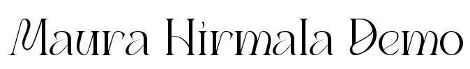 Maura Hirmala Demo Font Image
