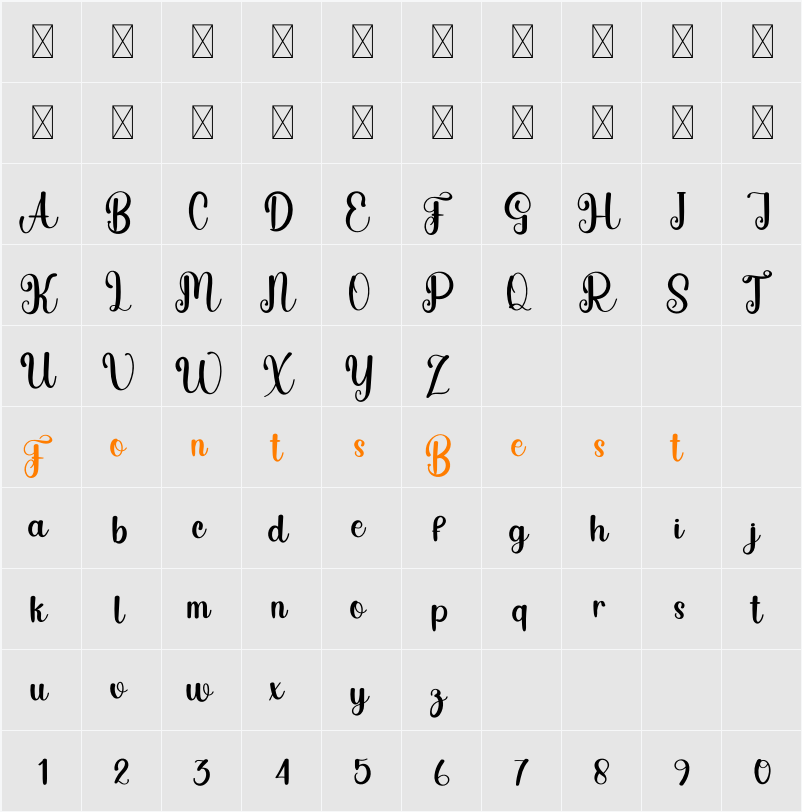 Sometime Character Map