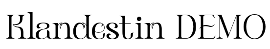 Klandestin DEMO Font Image