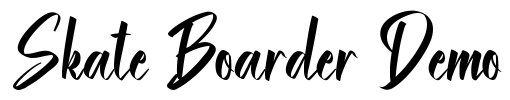 Skate Boarder Demo Font Image