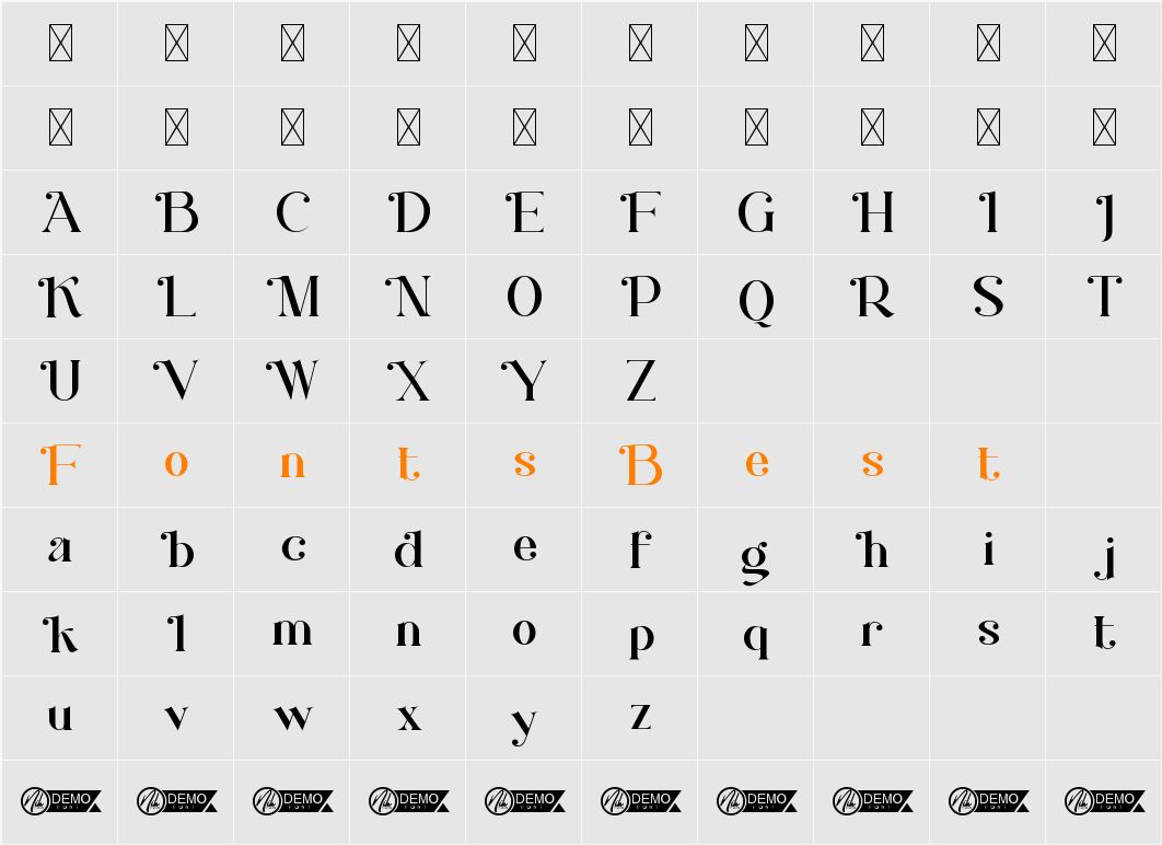 Journeywork Demo Character Map