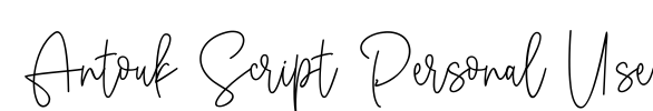 Antouk Script Personal Use Font Image