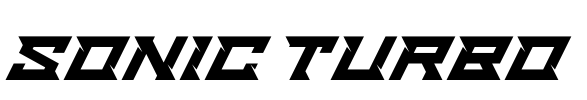 Sonic Turbo Font Image