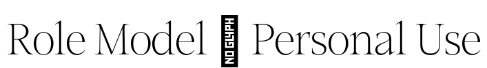 Role Model - Personal Use Font Image
