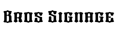 Bros Signage Font Image