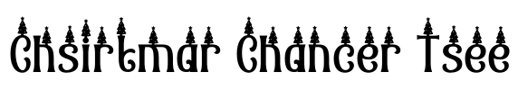 Christmas Chances Tree Font Image