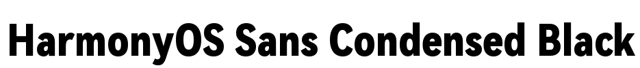 HarmonyOS Sans Condensed Black Font Image