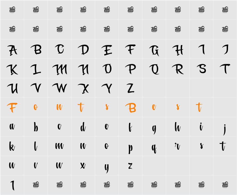 Rattudiy Trial Regular Character Map