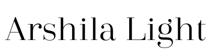 Arshila Light Font Image