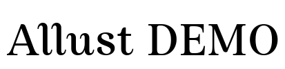 Allust DEMO Font Image