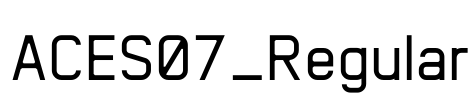 ACES07_Regular Font Image
