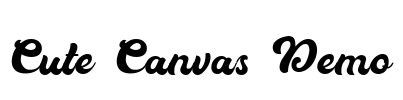 Cute Canvas Demo Font Image