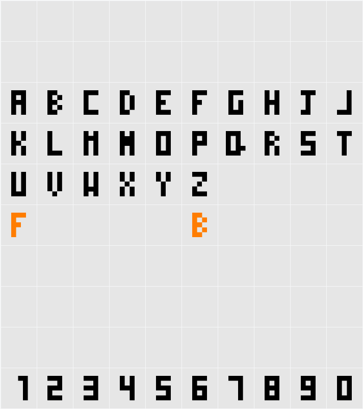 3x5 MT Pixel Character Map