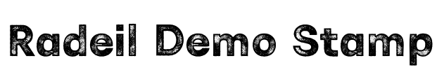 Radeil Demo Stamp Font Image