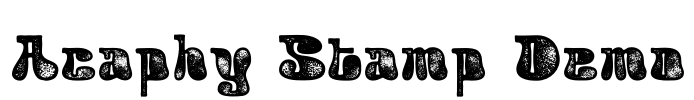 Acaphy Stamp Demo Font Image