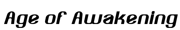 Age of Awakening Font Image