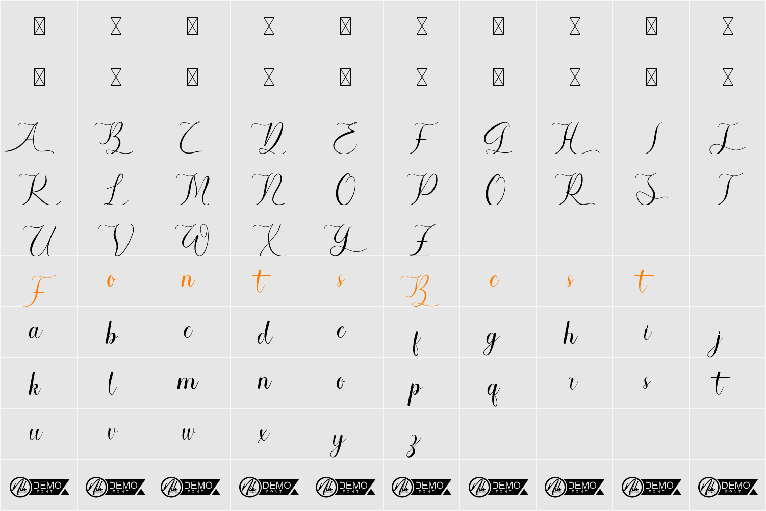Ayu Jatmica Demo Character Map