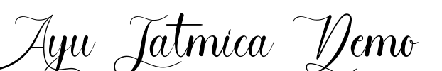 Ayu Jatmica Demo Font Image