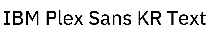 IBM Plex Sans KR Text Font Image