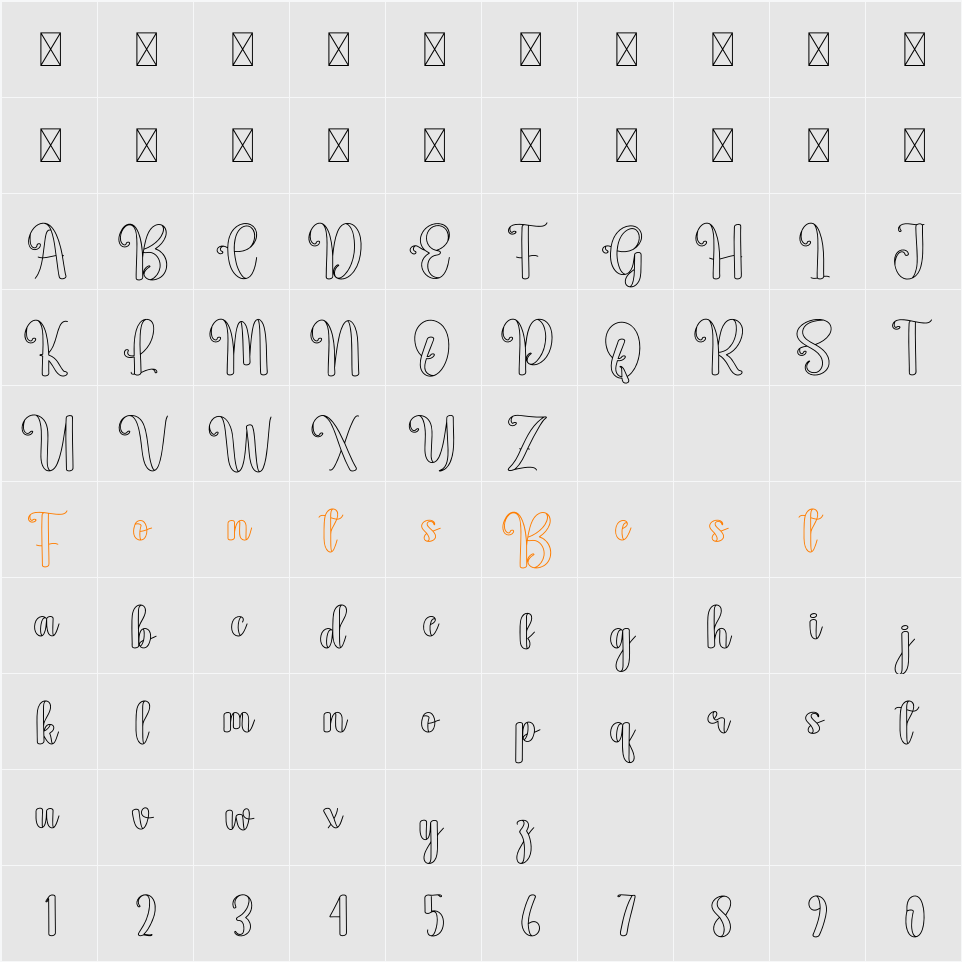 Camel Character Map