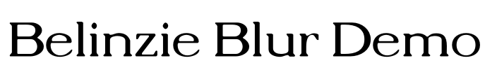 Belinzie Blur Demo