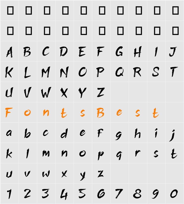 Shadow Whisper Character Map