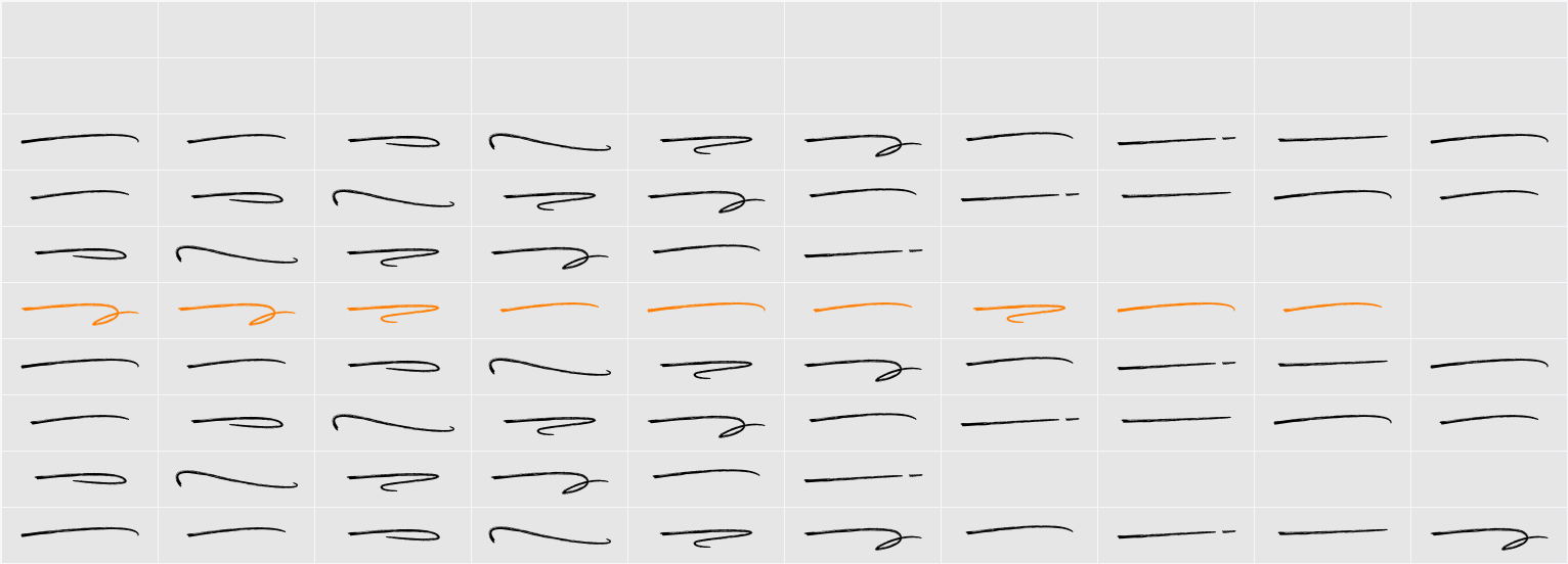 Billion Brush Swash Character Map