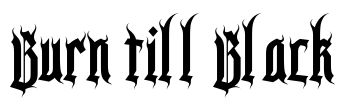 Burn till Black Font Image