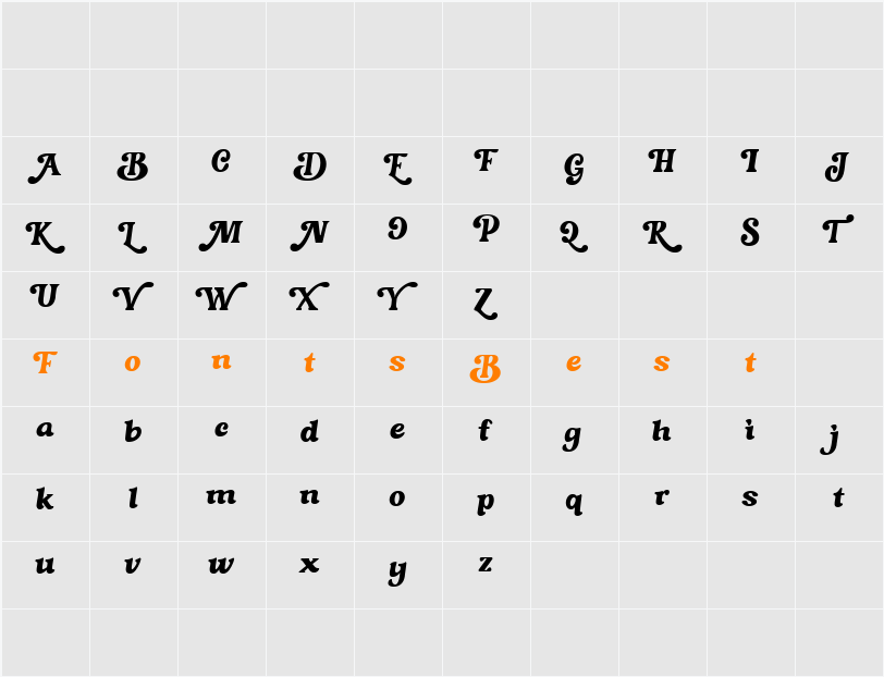 Thitheri DEMO Character Map