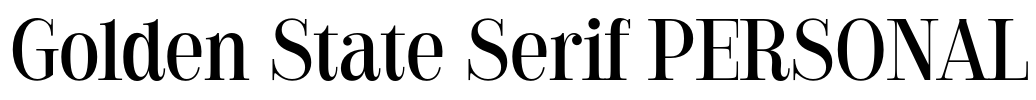 Golden State Serif PERSONAL Font Image