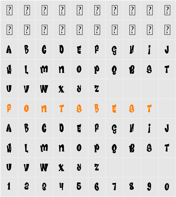 Advertising Pulp Character Map