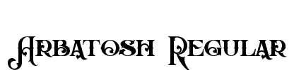 Arbatosh Regular Font Image